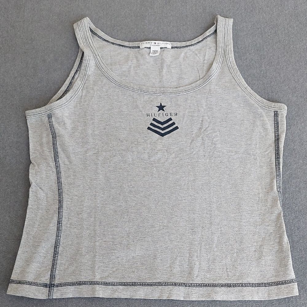 Tommy Hilfiger Sleepwear Gray Graphic Lounge Tank Top Size M